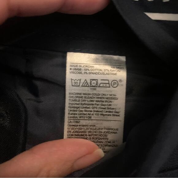 Banana Republic Sloan Pants Navy Blue 0 High Rise Trousers Dress Pants Ankle - Picture 6 of 10